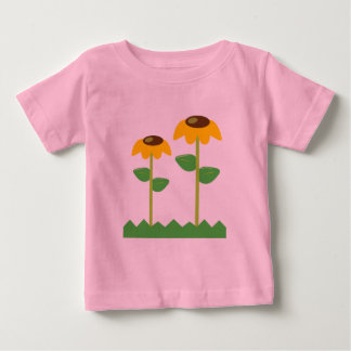 Camiseta De Bebé Flores amarillas
