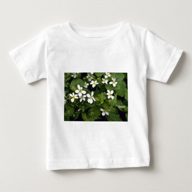 Camiseta De Bebé Flores amarillas de la violeta blanca (viola (Anverso)