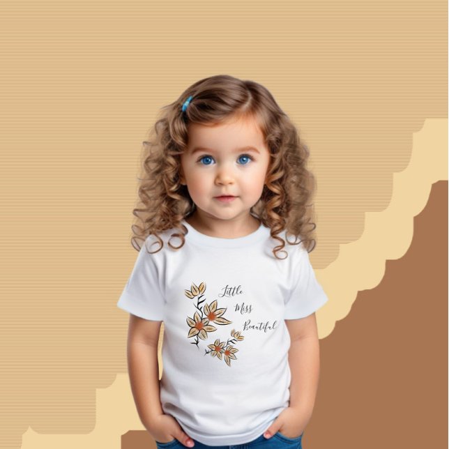 Camiseta De Bebé Flores beiges (Subido por el creador)