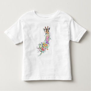 Camiseta De Bebé Flores Bouquet Giraffe Baby T-Shirt