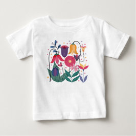 Camiseta De Bebé Flores caprichosas