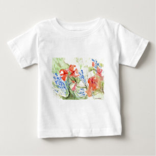 Camiseta De Bebé Flores de Balsam y Lobelia