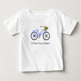 Camiseta De Bebé Flores de bicicleta Vacaciones Nantucket Souvenir 