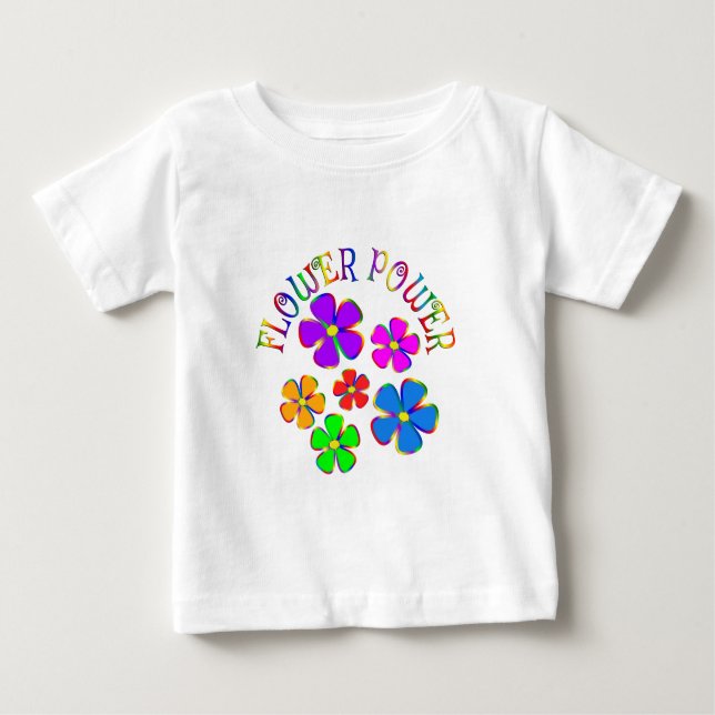 Camiseta De Bebé Flores de diversión de flor (Anverso)