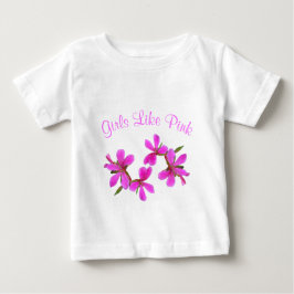 Camiseta De Bebé flores de jardín rosadas bonitos, chicas como rosa