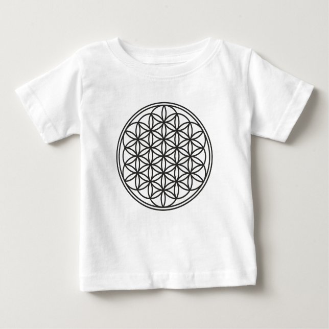 Camiseta De Bebé FLORES DE LA VIDA - Esquema de símbolo de geometrí (Anverso)