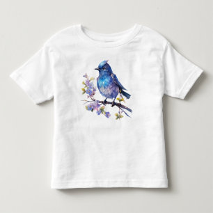 Camiseta De Bebé Flores de pájaro hada Clipart de acuarela-73611