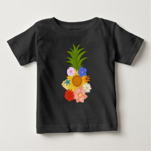 Camiseta De Bebé Flores de Piña
