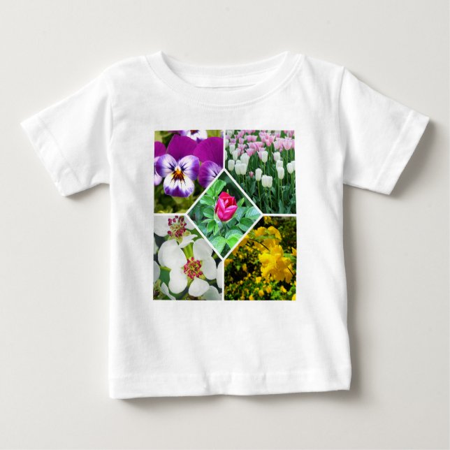 Camiseta De Bebé Flores de primavera (Anverso)