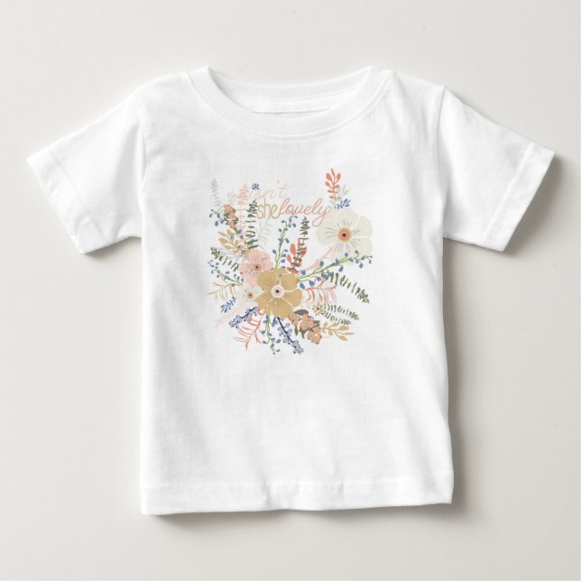 Camiseta De Bebé Flores elegantes cantando (Anverso)