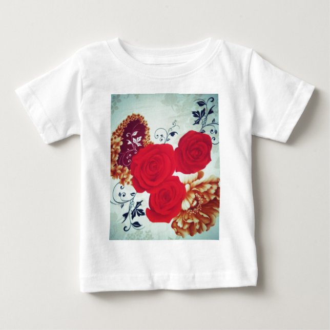 Camiseta De Bebé Flores en flor (Anverso)
