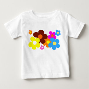 Camiseta De Bebé Flores felices