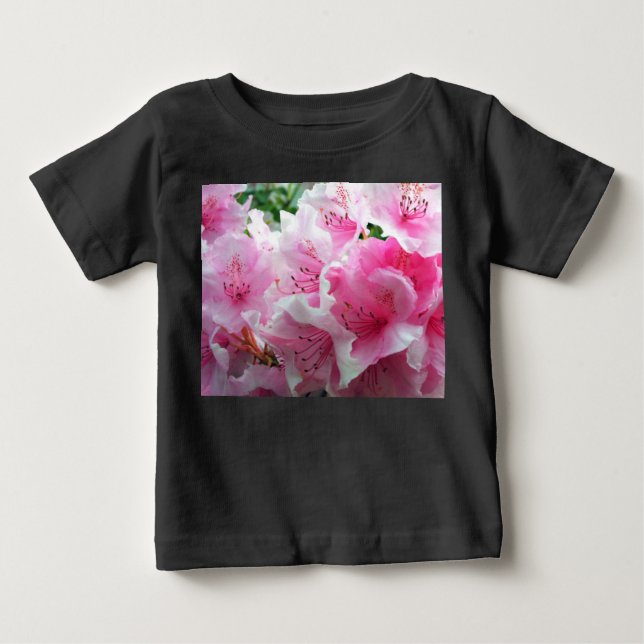 Camiseta De Bebé Flores florales rosas caídas (Anverso)