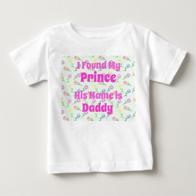 Camiseta De Bebé Flores geométricas (Anverso)