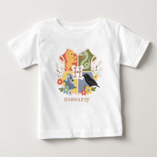 Camiseta De Bebé Flores Mágicas Escudo de HOGWARTS™ (Anverso)