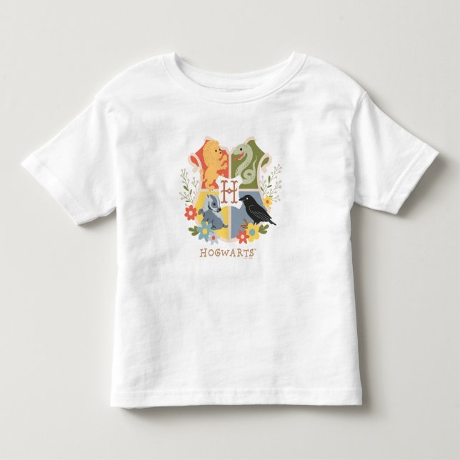 Camiseta De Bebé Flores Mágicas Escudo de HOGWARTS™ (Anverso)