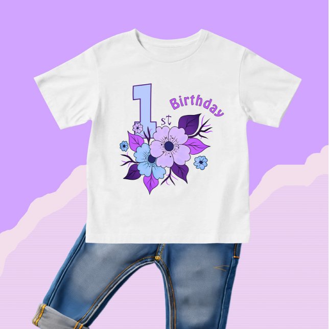 Camiseta De Bebé Flores moradas (Subido por el creador)