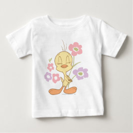 Camiseta De Bebé Flores moradas rosadas TWEETY™