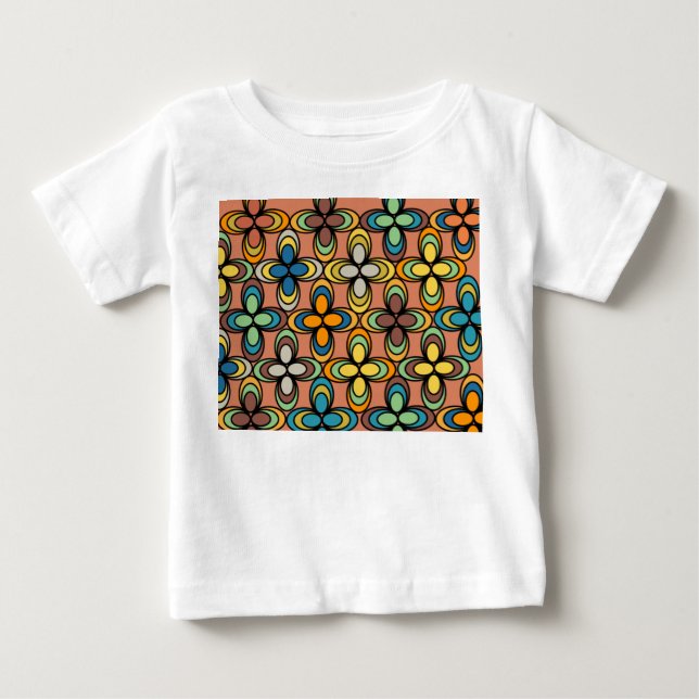 Camiseta De Bebé Flores óvedas de los años 1970 (Anverso)