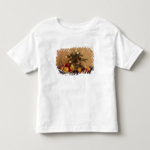 Camiseta De Bebé Flores, plato con la fruta y garrafa, 1865