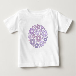 Camiseta De Bebé Flores púrpuras cúricas