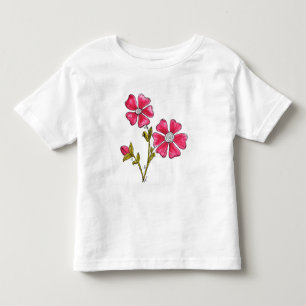 Camiseta De Bebé Flores rosadas extravagantes