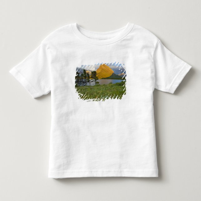 Camiseta De Bebé Flores silvestres a lo largo del lago Swiftcurrent (Anverso)