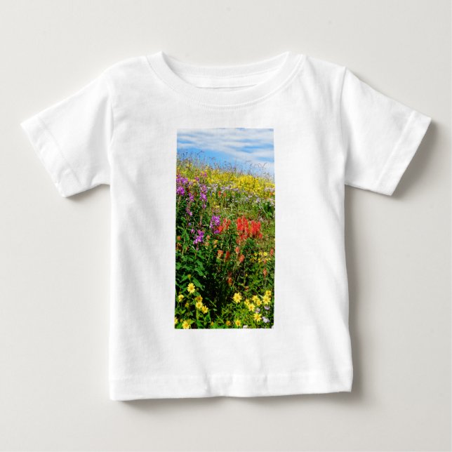 Camiseta De Bebé Flores silvestres de Montaña Rocosa (Anverso)