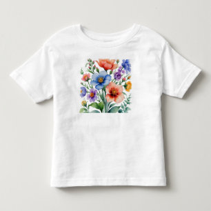 Camiseta De Bebé Flores vibrantes y coloridas