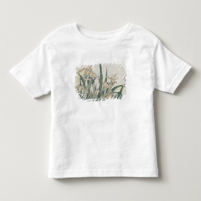 Camiseta De Bebé Flores y saltamontes, c.1830-31 del iris (Anverso)