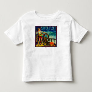 Camiseta De Bebé Flota de plata LabelMentone anaranjado, CA