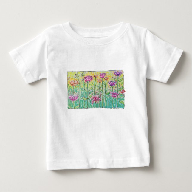 Camiseta De Bebé Flower Field (Anverso)