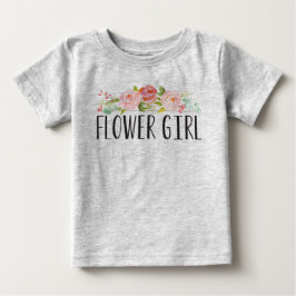 Camiseta De Bebé Flower Girl Baby Tee | Noviaria
