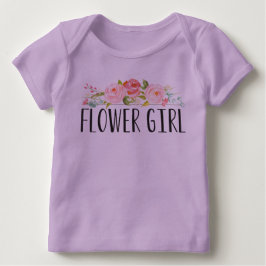 Camiseta De Bebé Flower Girl Baby Tee | Noviaria