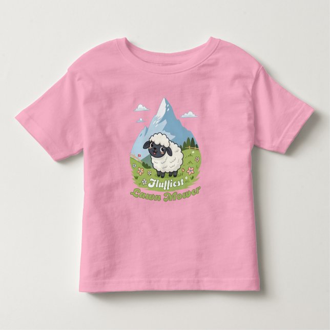 Camiseta De Bebé Fluffiest Lawn Mower – Adorable Blacknose Sheep (Anverso)