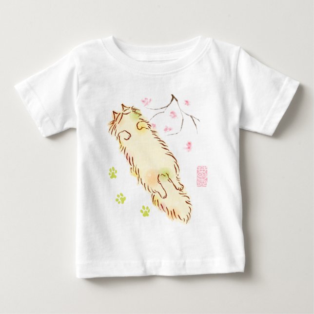 Camiseta De Bebé Fluffy Sleepy Cat (Anverso)