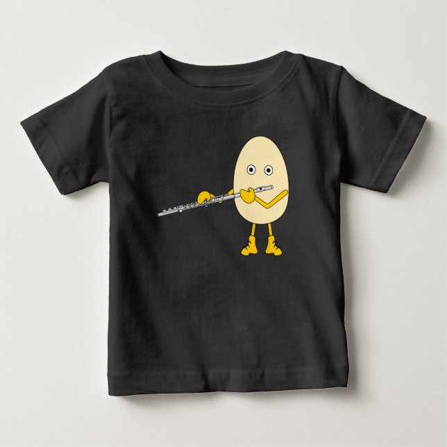 Camiseta De Bebé Flute Jugando Egghead (Anverso)