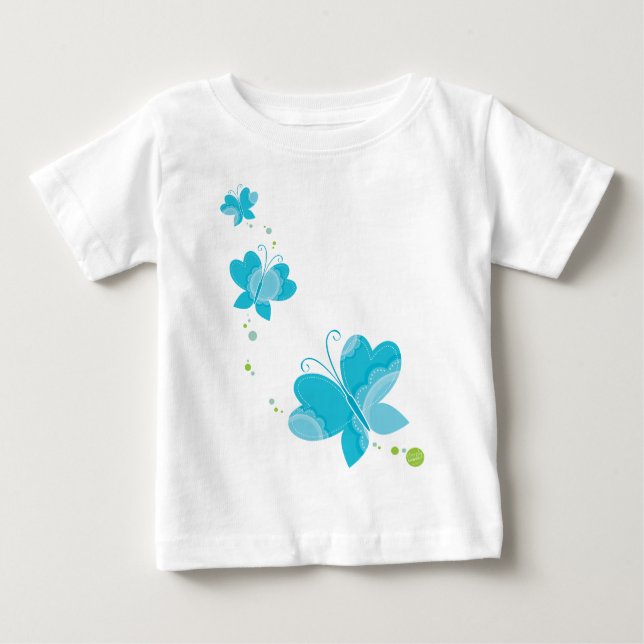 Camiseta De Bebé FLUTTERBY BUTTERFLIES :: serie 3 2 (Anverso)