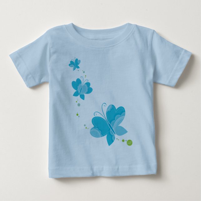 Camiseta De Bebé FLUTTERBY BUTTERFLIES :: serie 3 2 (Anverso)