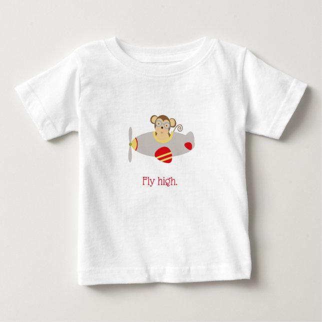 Camiseta De Bebé Fly High Monkey (Anverso)