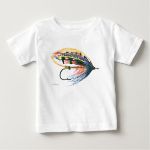 Camiseta De Bebé FlyFishing Lure Art Salmon Fly Lure