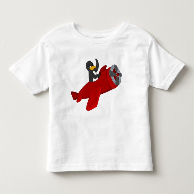 Camiseta De Bebé Flying penguing cartoon toddler t-shirt (Anverso)