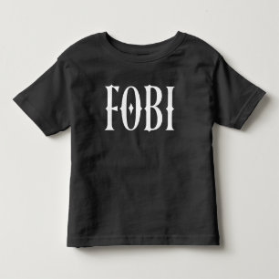 Camiseta De Bebé FOBI Miedo a ser incluido humor negro gótico