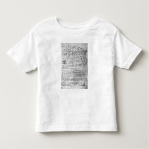 Camiseta De Bebé Fol.145v-b, página del cuaderno de da Vinci