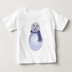 Camiseta De Bebé Folk Art Snowman