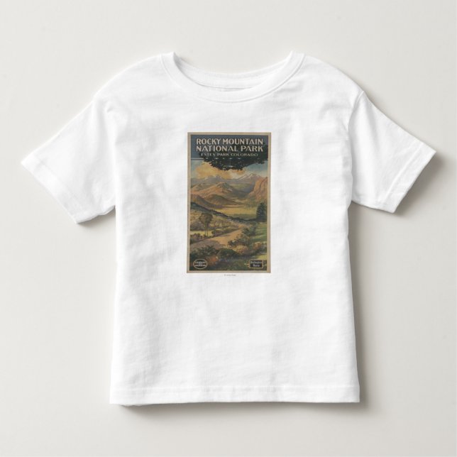 Camiseta De Bebé Folleto del parque nacional de Rocky Mt. # 1 (Anverso)