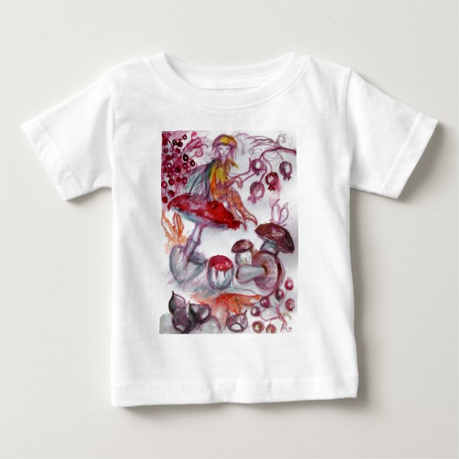 Camiseta De Bebé FOLLETO MÁGICO DE HABITACIONES Fantasía floral bla (Anverso)