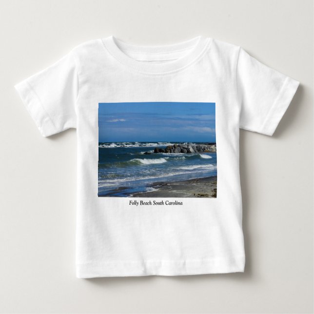 Camiseta De Bebé Folly Beach Atlantic (Anverso)