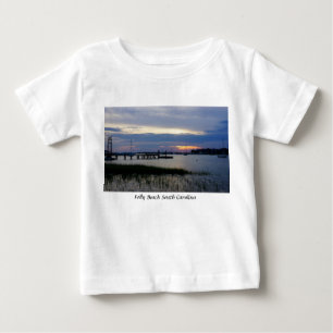 Camiseta De Bebé Folly Harbour Sunset