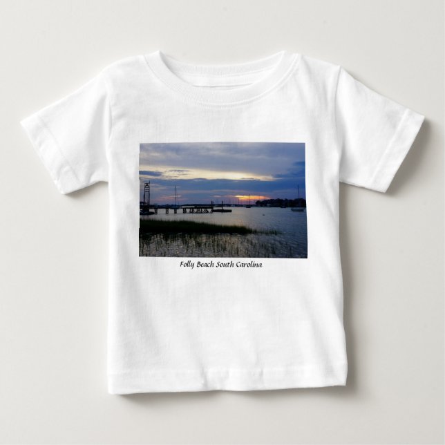 Camiseta De Bebé Folly Harbour Sunset (Anverso)